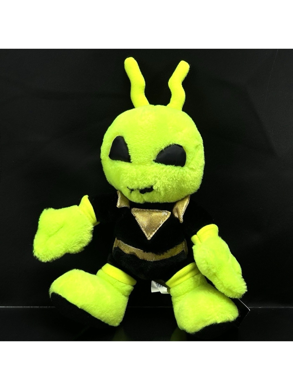 Vintage Nanco Martian Plush 8" Alien Black & Silver Uniform 1997 with Tags